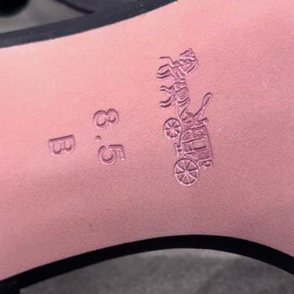 Coach Melodie T-strap Heeled Sandal Size 8.5 - Picture 8 of 9